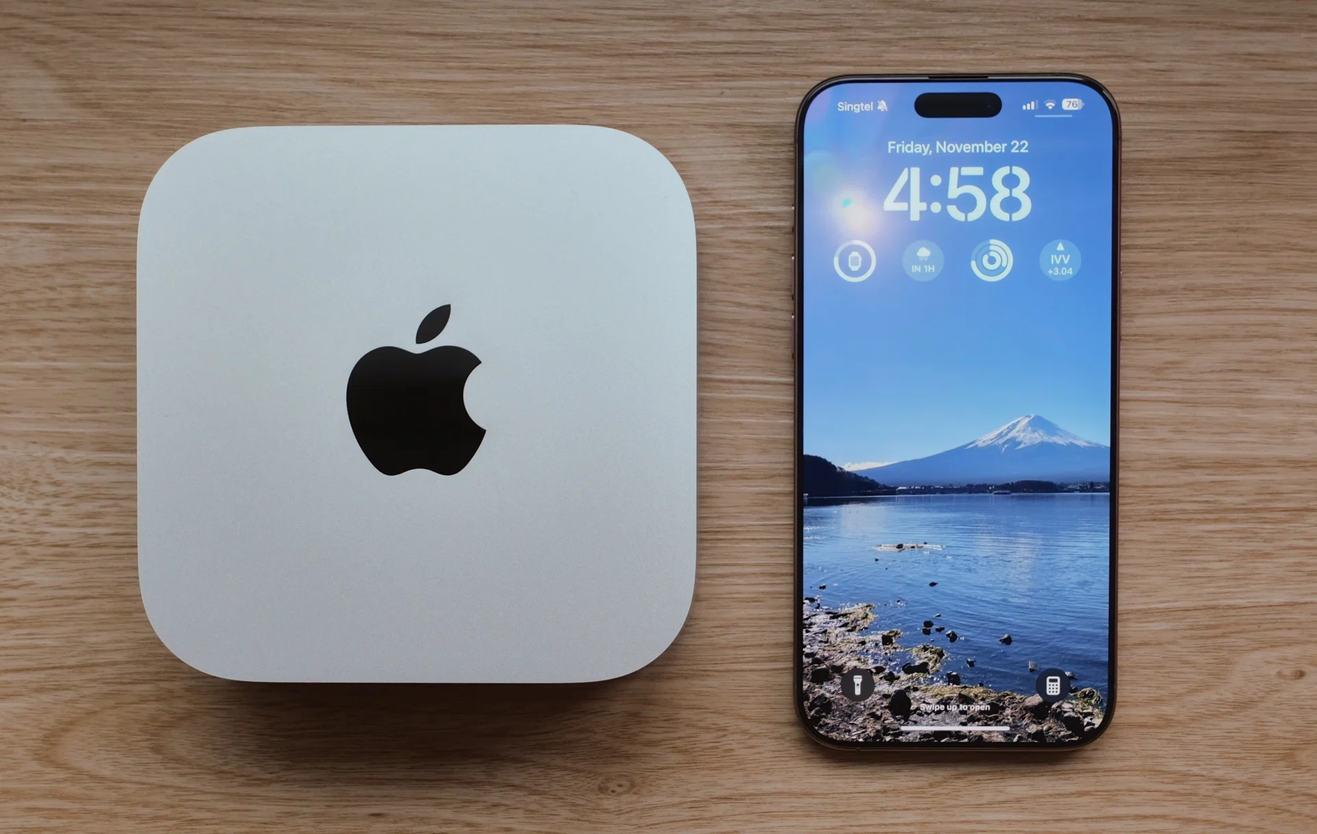 The Mac mini has been given a complete redesign and is extremely small. Photo: Apple
