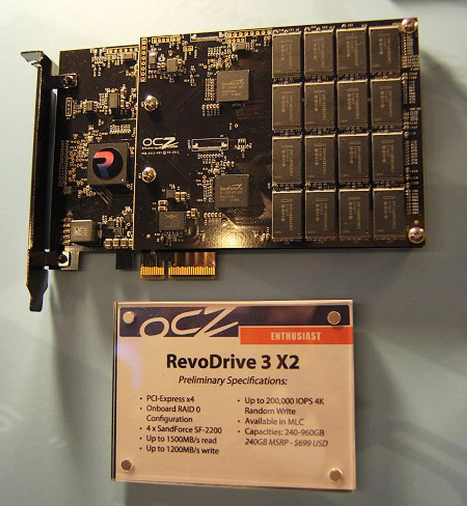If that doesn't rock your boat yet, OCZ offers the RevoDrive 3 X2. The specs speak for themselves and are eye-popping indeed.