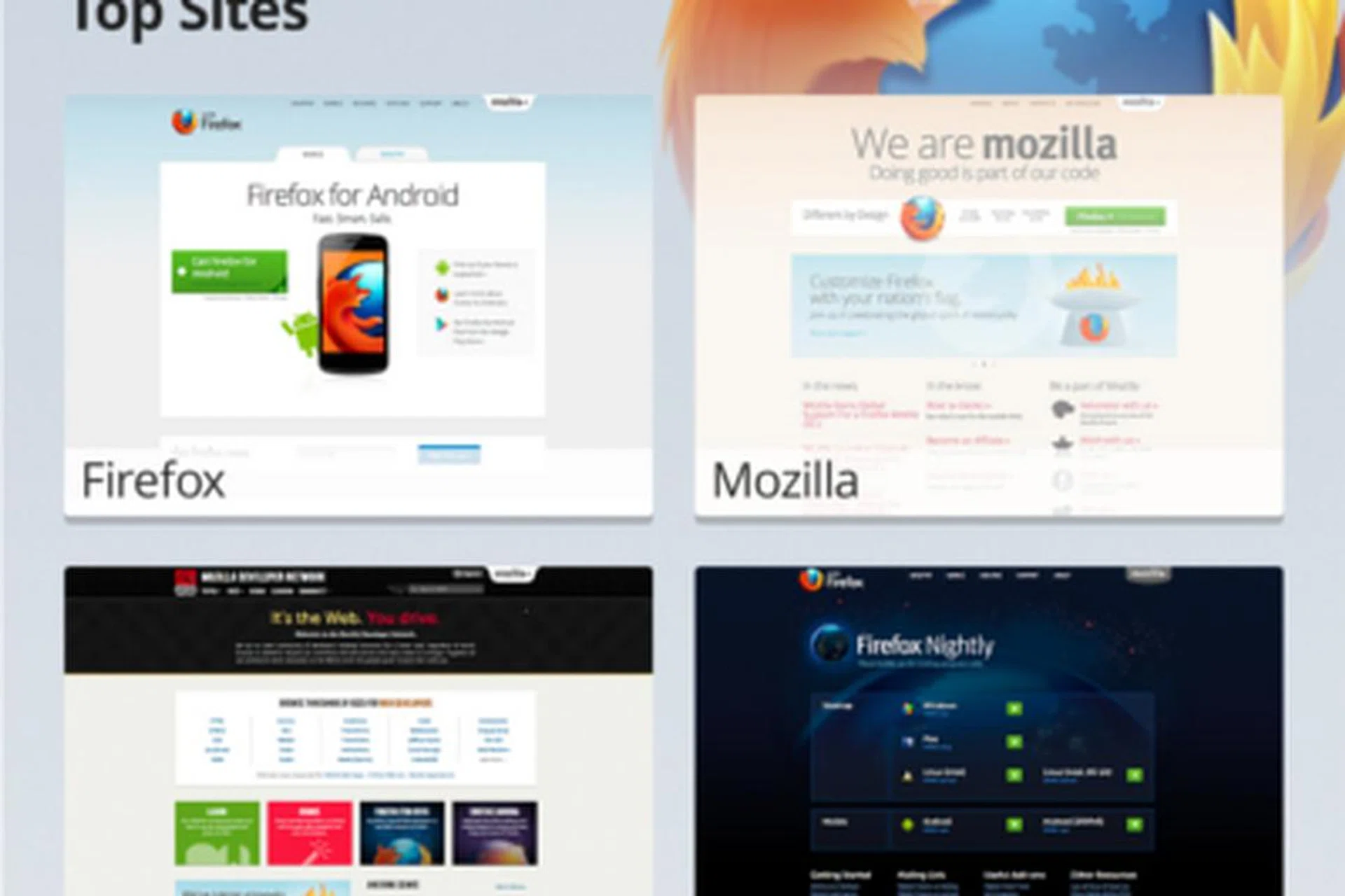 Screenshot of the Firefox OS. <br> Image source: Mozilla