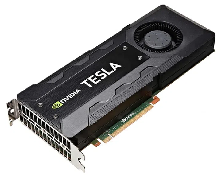 The 12GB NVIDIA Tesla K40 graphics card. (Image Source: NVIDIA)