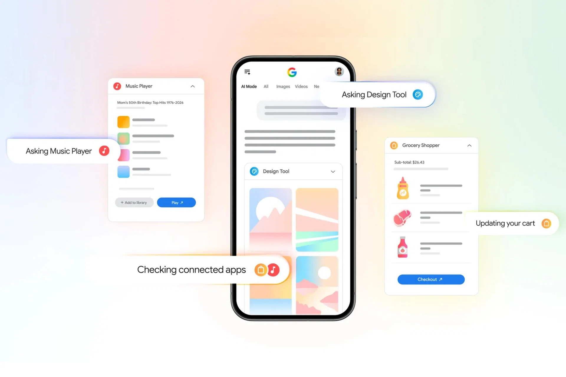 Google Search with connected apps