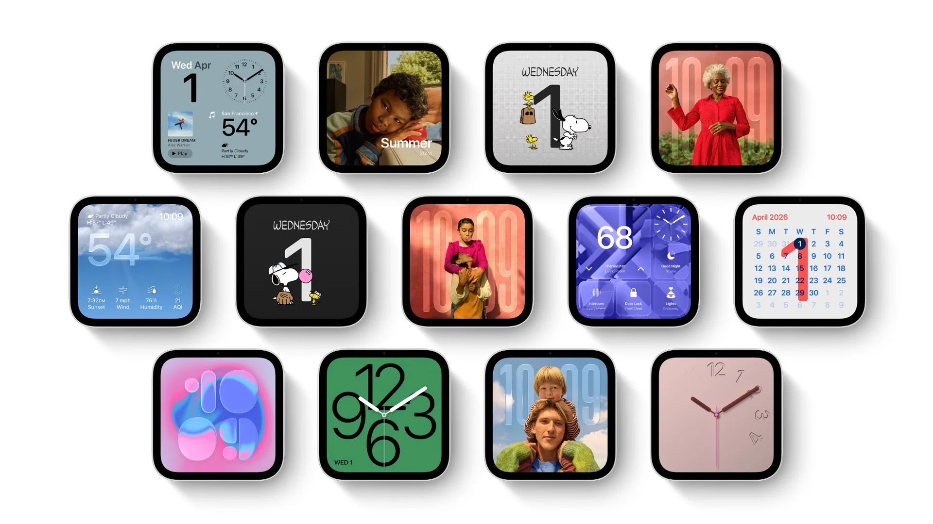 Apple HomeView wall-mount and faces