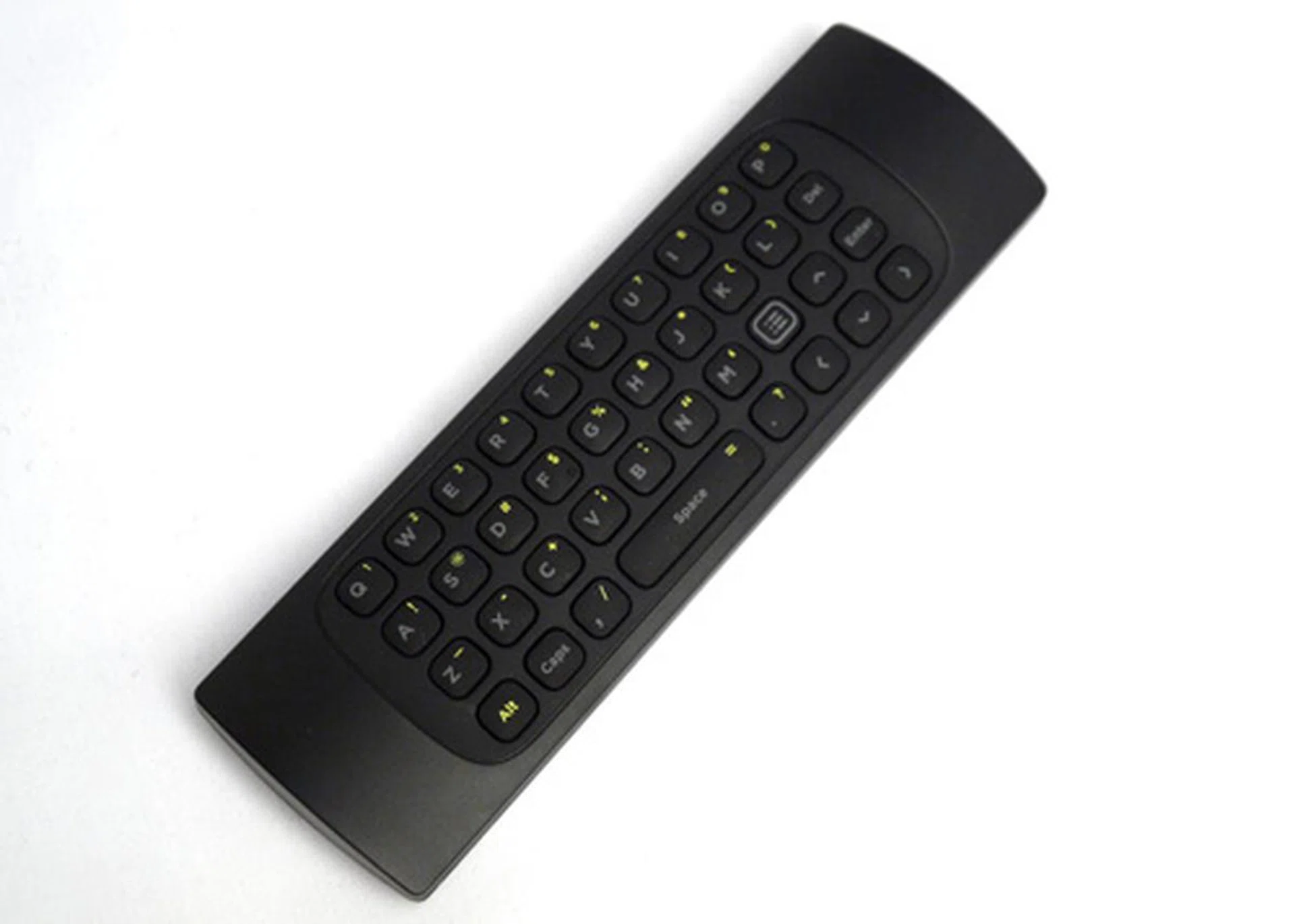 A complete QWERTY keypad is seated on the remote's flip side. Numeric keys can be engaged by holding the ALT key. Although D-Link's intention is laudable, the dual-faced implementation will require some work since we have a tendency of hitting the QWERTY keys when utilizing controls on the other face.