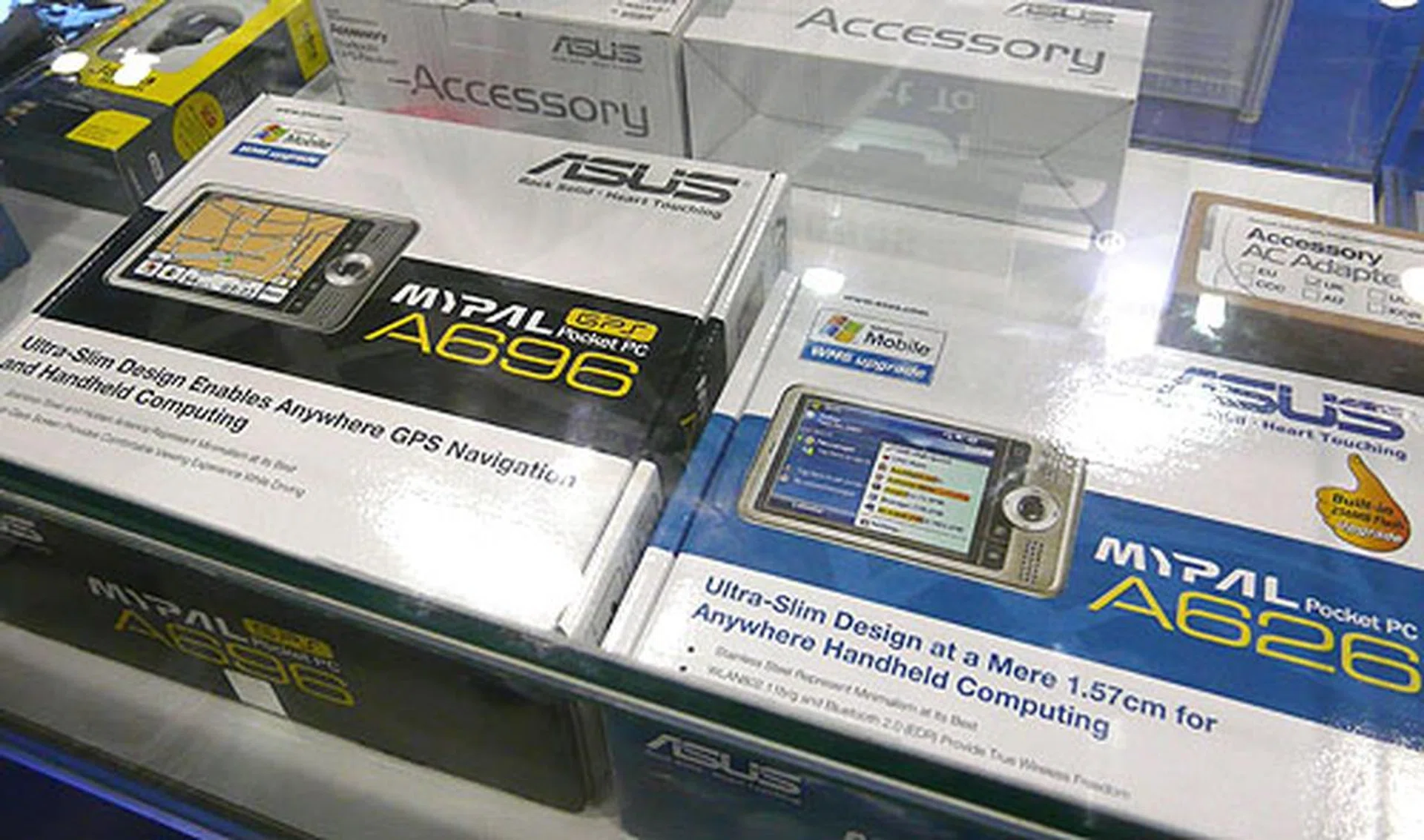  ASUS also has a GPS PDA, the A696 available at the IT Show for $628 with free gifts like a map application, extra stylus and protection case. Meanwhile the $399 A626 is simply a low powered slim PDA with WiFi and Bluetooth.  