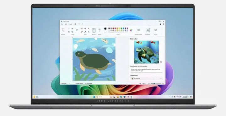 
Use AI to create or enhance images with the Cocreator tool. PHOTO: ASUS