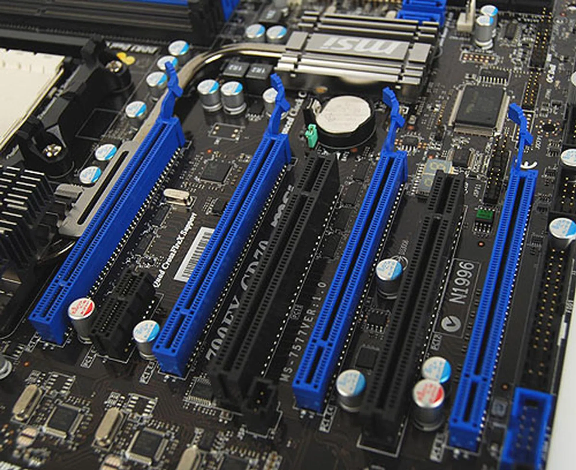 This board is more than capable of quad CrossFireX, marked out conveniently in blue. 