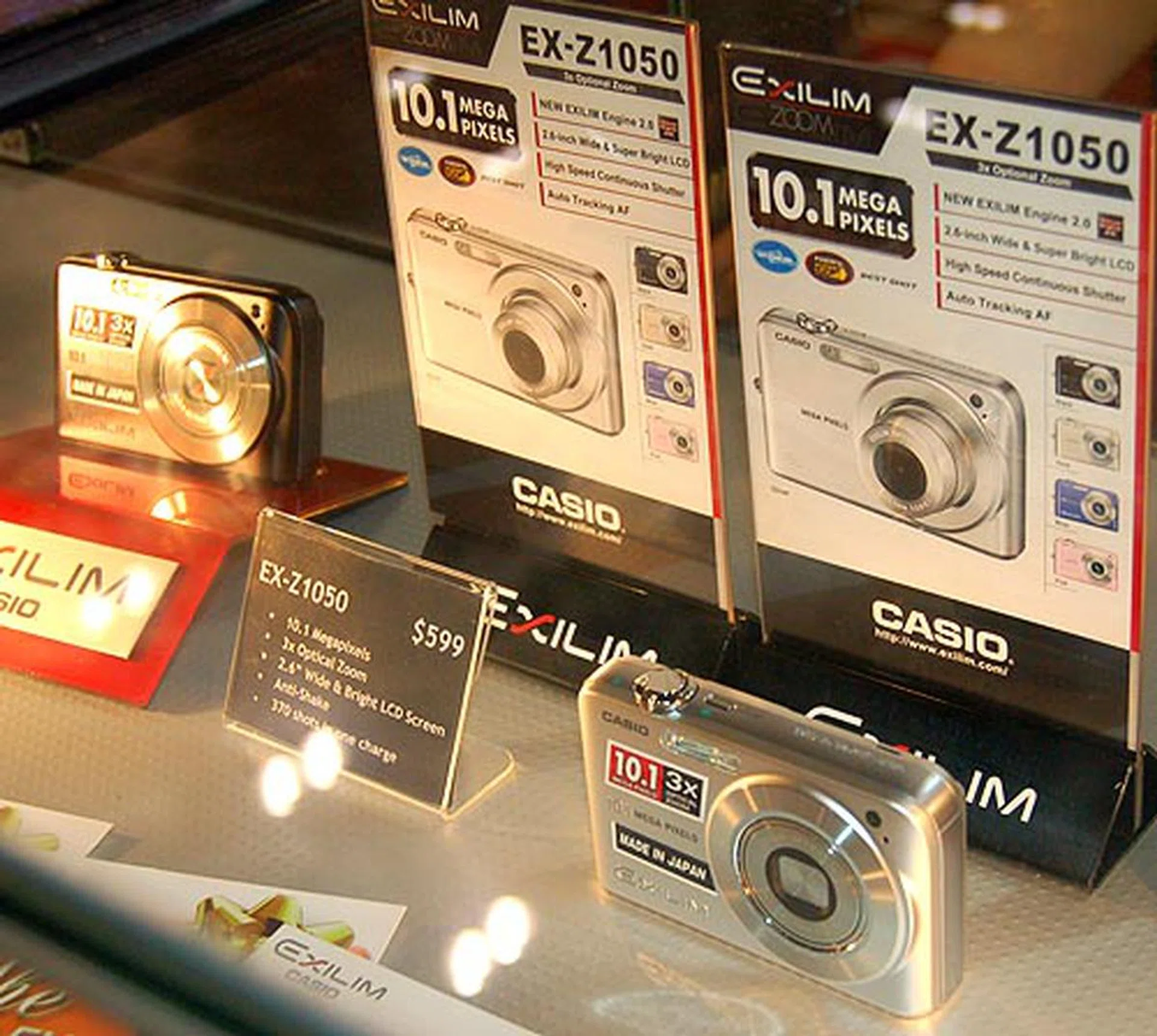  The EX-Z1050 is the S770's bigger brother with 10.1-megapixels for only a small premium ï¿½ it costs only $599  