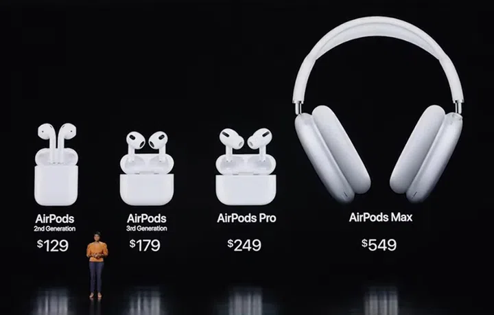Prices seen here are in USD, as taken from Apple Event.