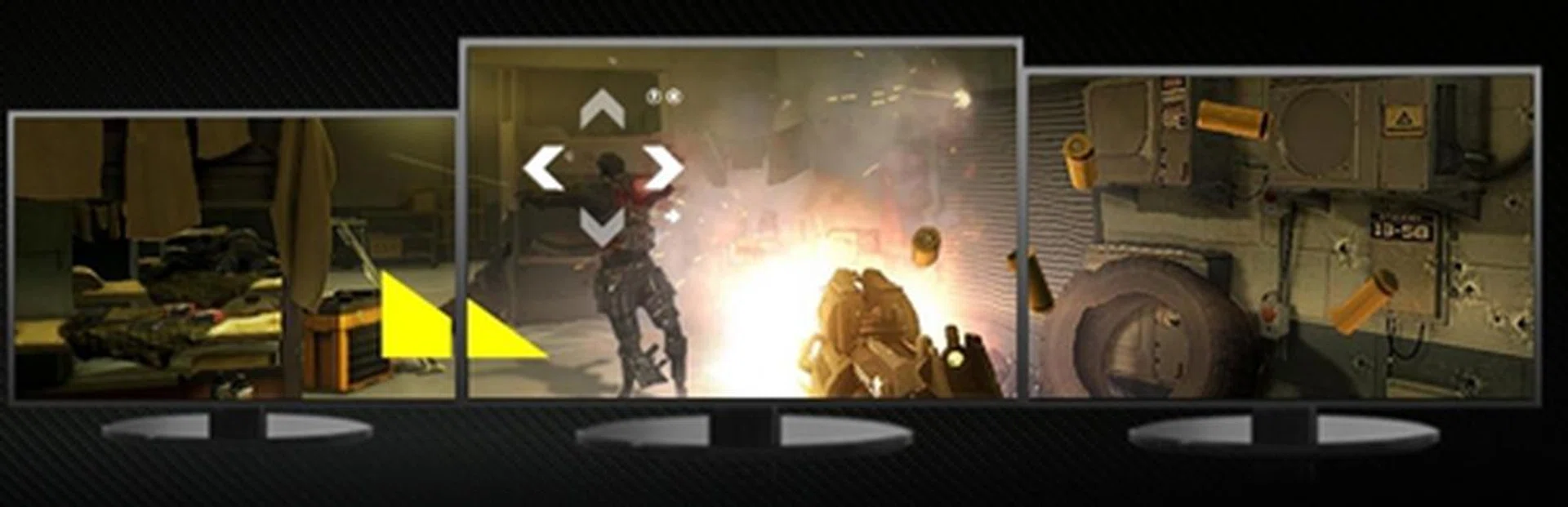 AMD EyeFinity 2.0 has a new flexible bezel support feature that allows users to mix displays of different screen sizes in a multi-display environment.