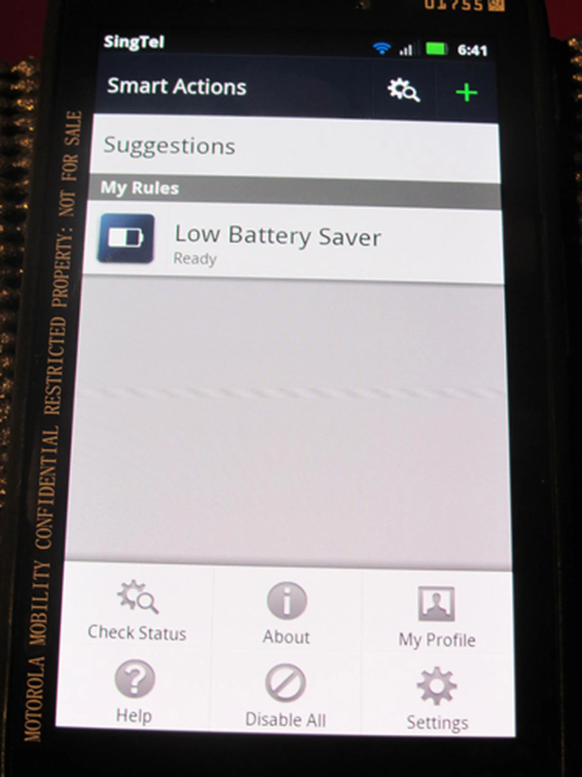 Also precluded is a Smart Actions app that helps save battery life or create profiles that enable better productivity (one example given was allowing your phone to turn down the ringer when you are at work).