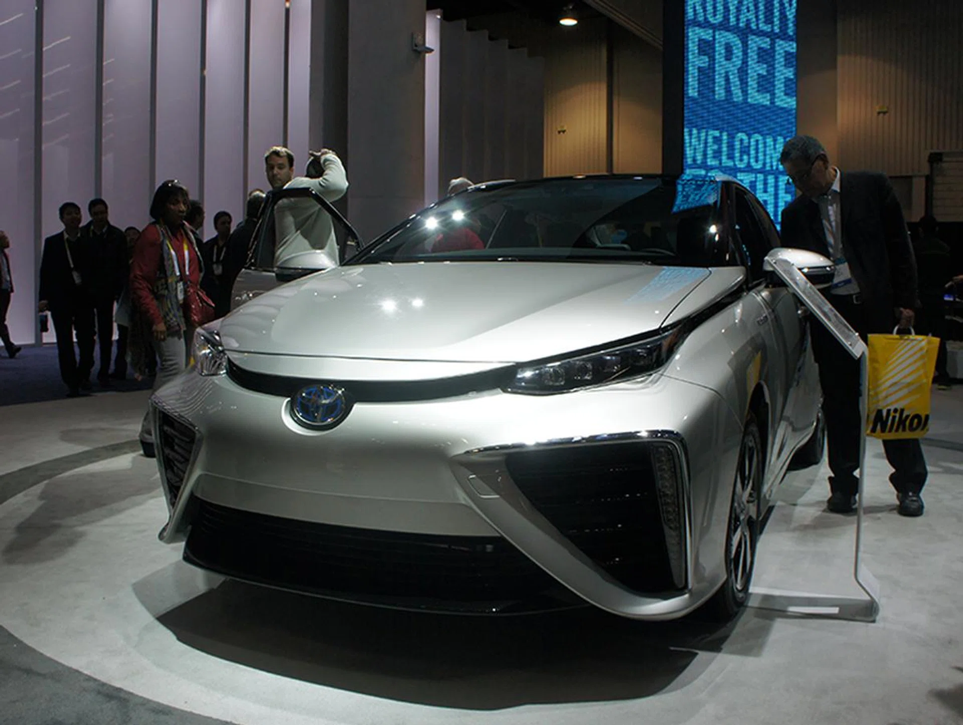 Toyota is turning to hydrogen with its Mirai car. In the Mirai, hydrogen is converted to electrical energy by combining with oxygen and the only waste product produced in that reaction is water.