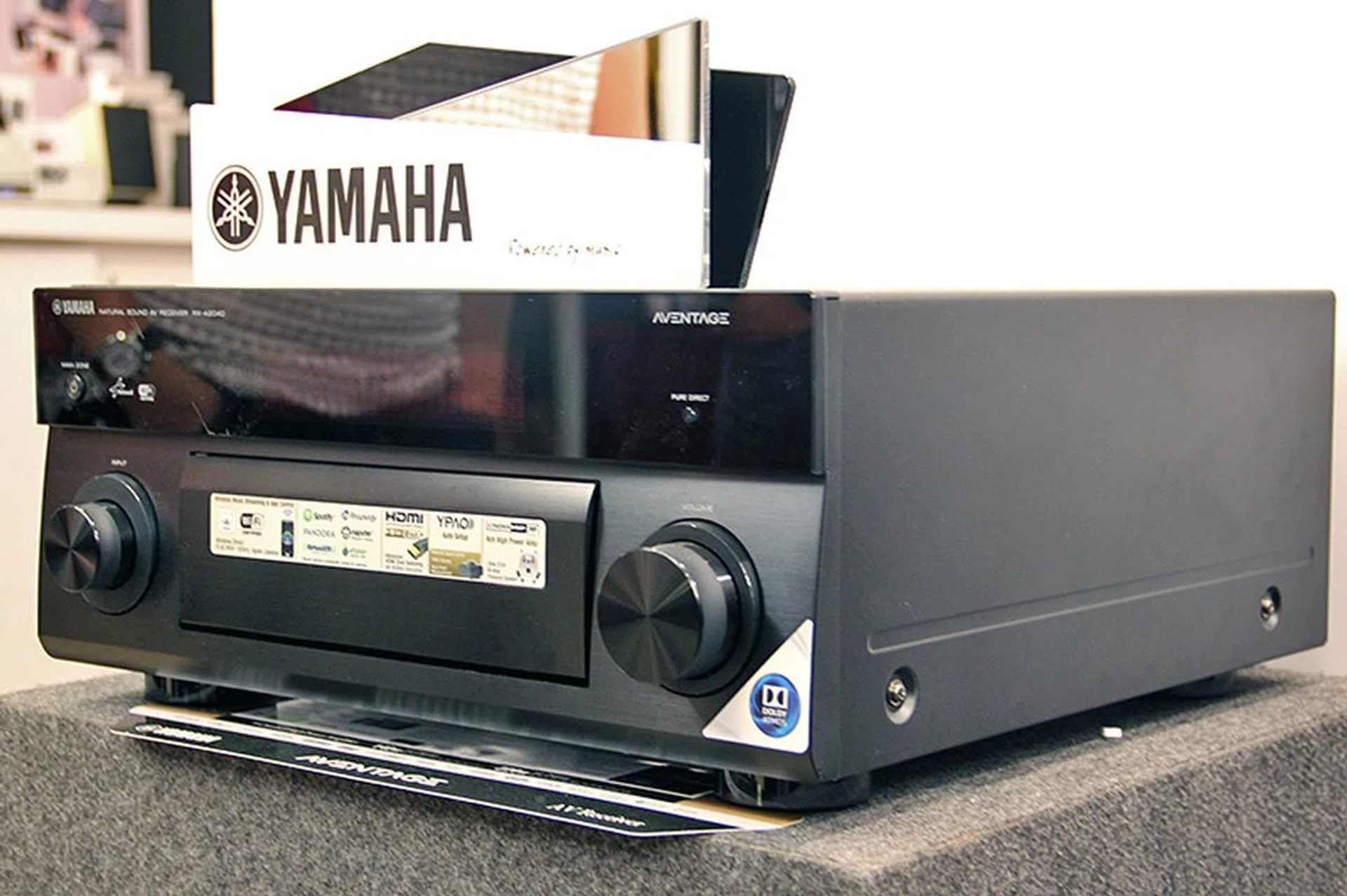 Don't need all the power of the RX-A3040 and don't mind the lack of an ESS ES9016 DAC? Then, the RX-A2040 is for you. It supports Dolby Atmos too.