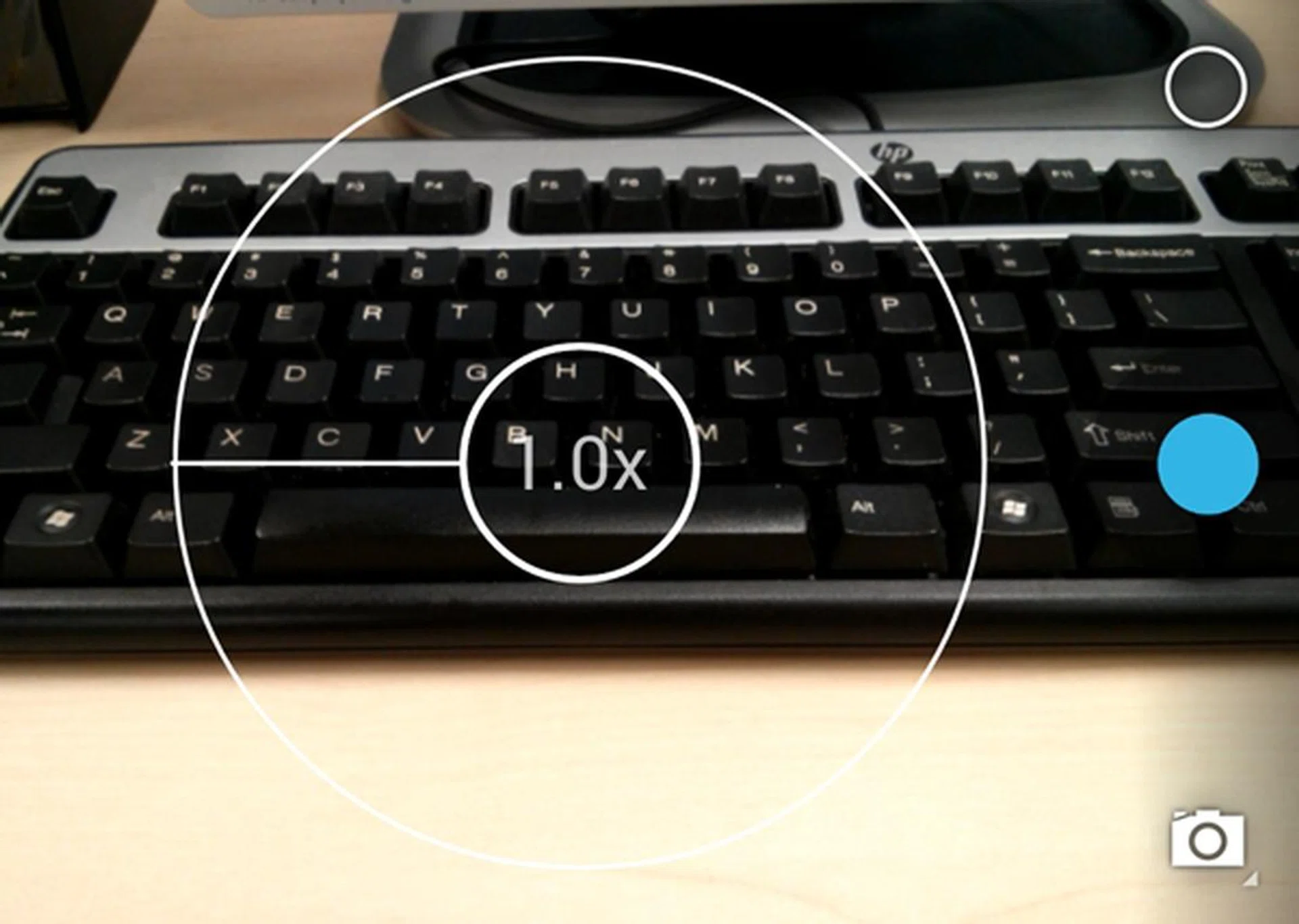 Digital zoom is achieved using pinch gestures.