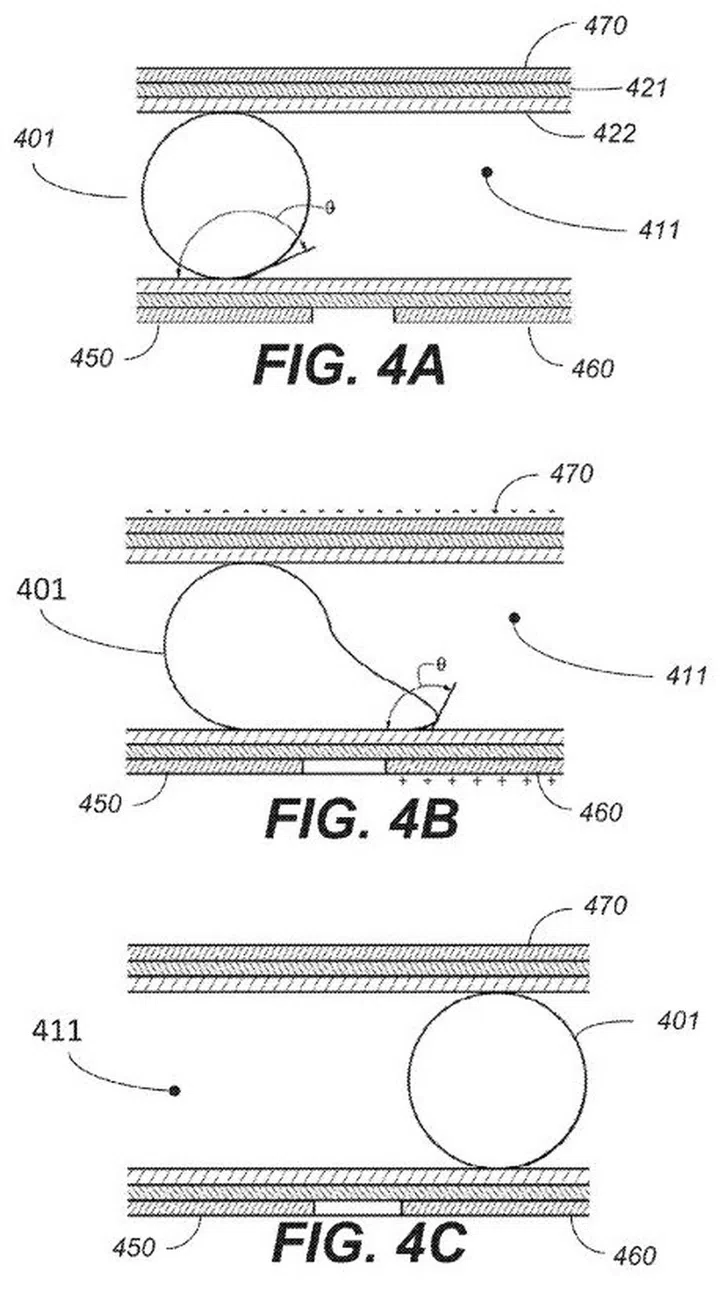 Using a varying positive and negative charges to direct moisture out of the device.