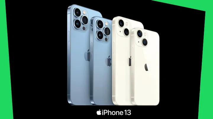 From left to right: iPhone 13 Pro Max, iPhone 13 Pro, iPhone 13 and the iPhone 13 mini.