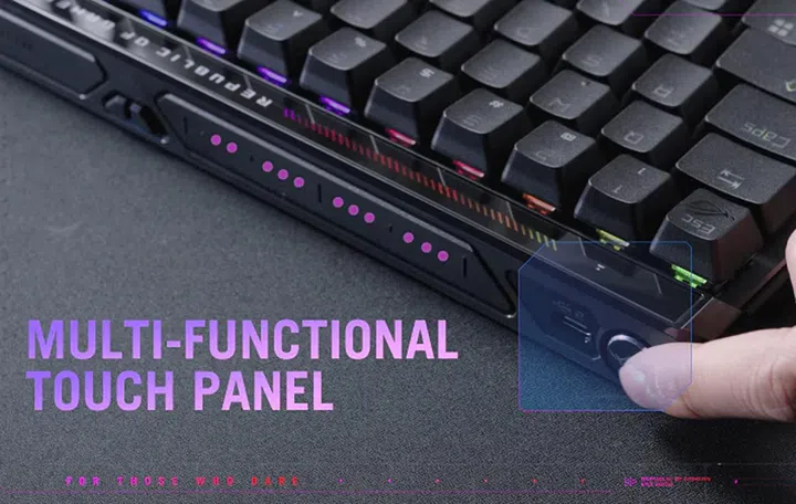 The keyboard only comes in black. Photo: ROG