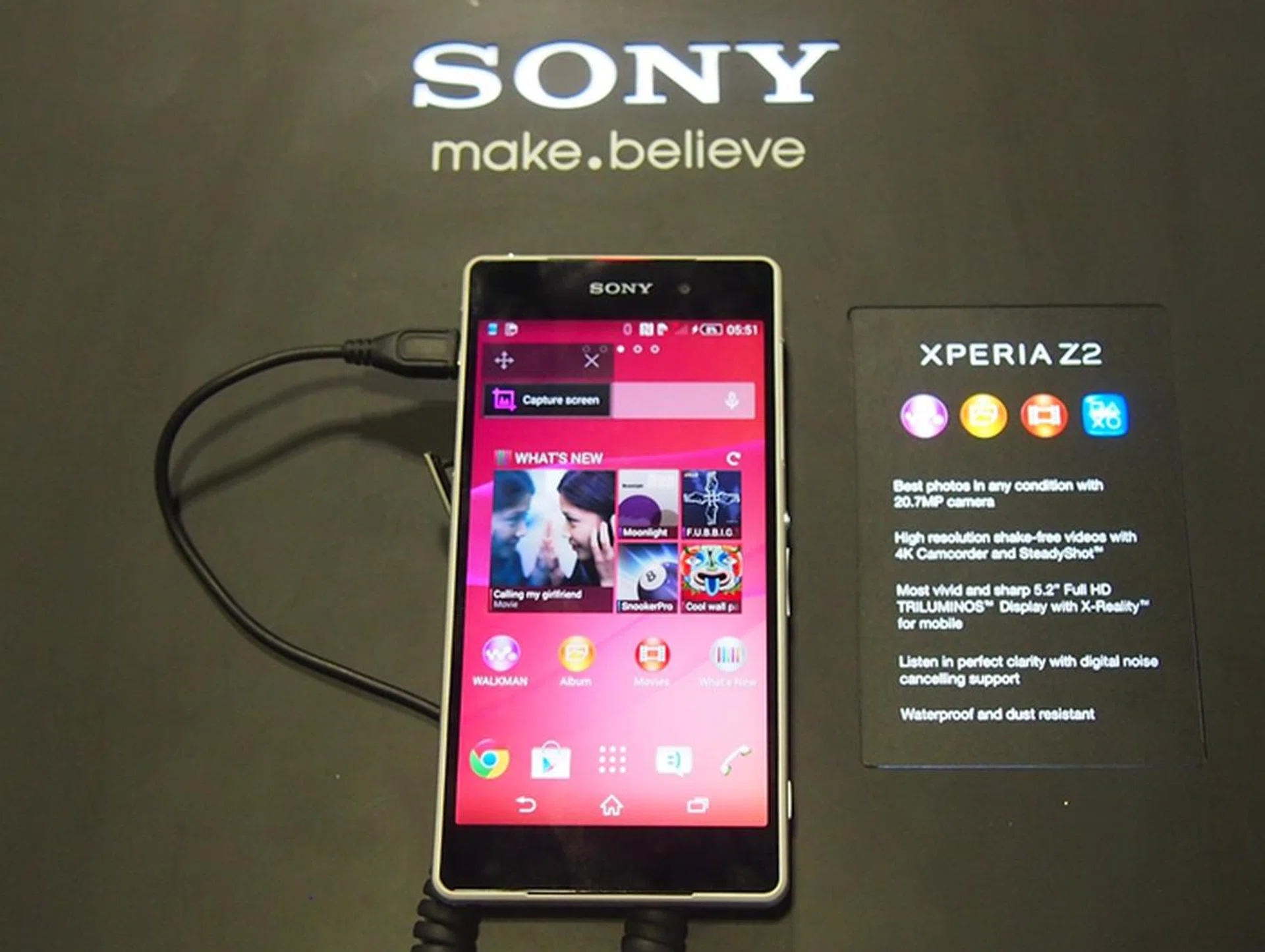 Looking for a water/dust proof smartphone to bring along for your adventures? Why not consider the Sony Xperia Z2? It is rated IP58 and sports a 5.2-inch Full-HD IPS display. Available at $998, you get the Sony SmartBand (worth $138) free and $80 cashback.