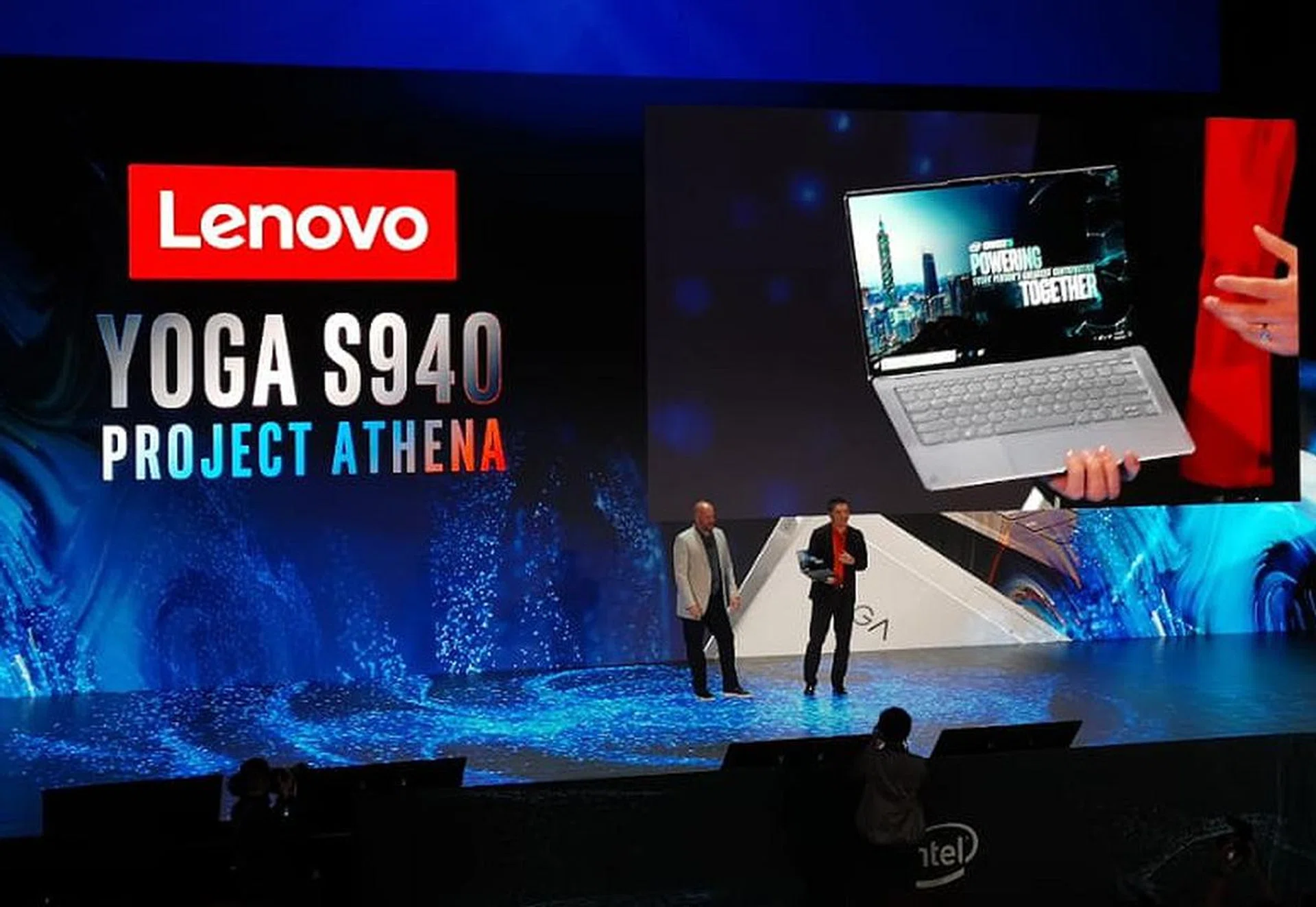 The Lenovo Yoga C940 is part of the first wave of notebooks to meet Project Athena's criteria. It's highly similar to the Yoga S940 that is shown here. The difference being that the S940 is a traditional clamshell notebook.