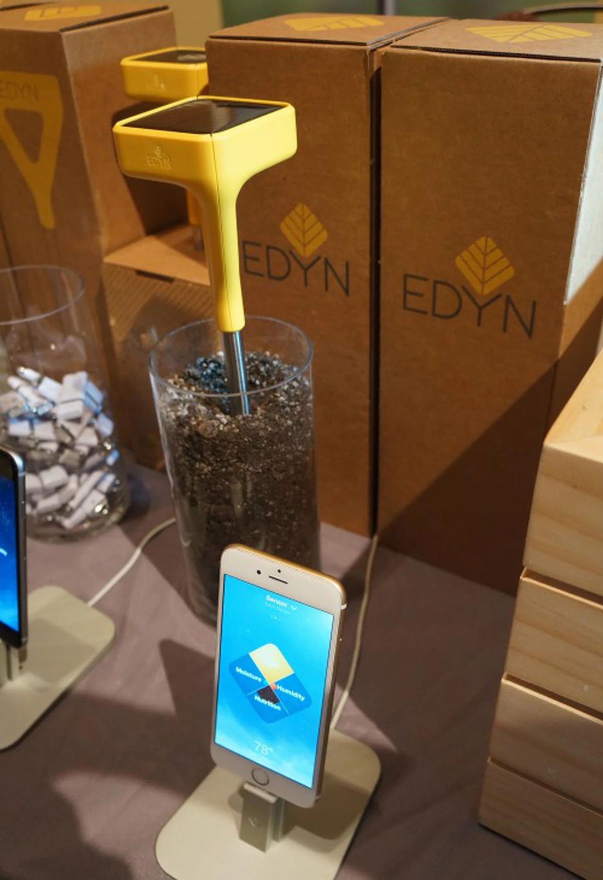 The Edyn Garden System consists of the Edyn garden sensor, the Edyn garden valve and the Edyn app. Together, you're looking at a connected garden that monitors real-time conditions of the garden, weather and even weather forecast to determine when to automatically water the plants. You can even set what kind of plants the Edyn is monitoring to suggest and care for your plant(s) accordingly as it can access a cloud database of over 5,000 plants.