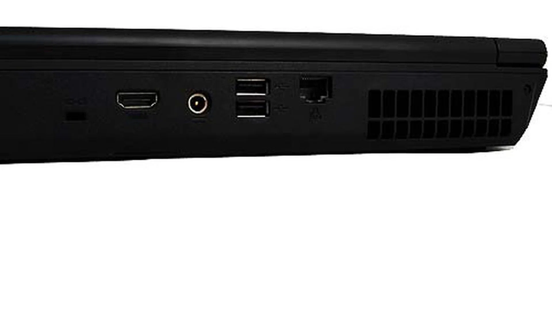 At the rear, the notebook packs more two more USB ports, HDMI and a LAN port.