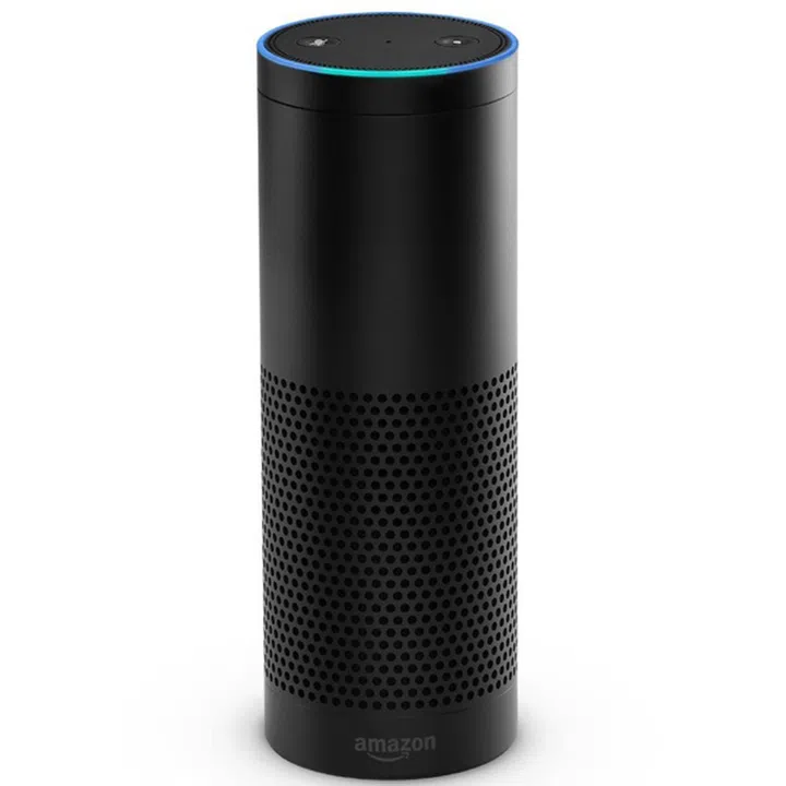 Amazon Echo, with Amazon's Alexa voice control.