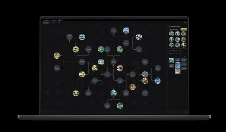 By using a series of simple prompts, MuseTree can generate images to help designers to find inspiration. PHOTO: ASUS
