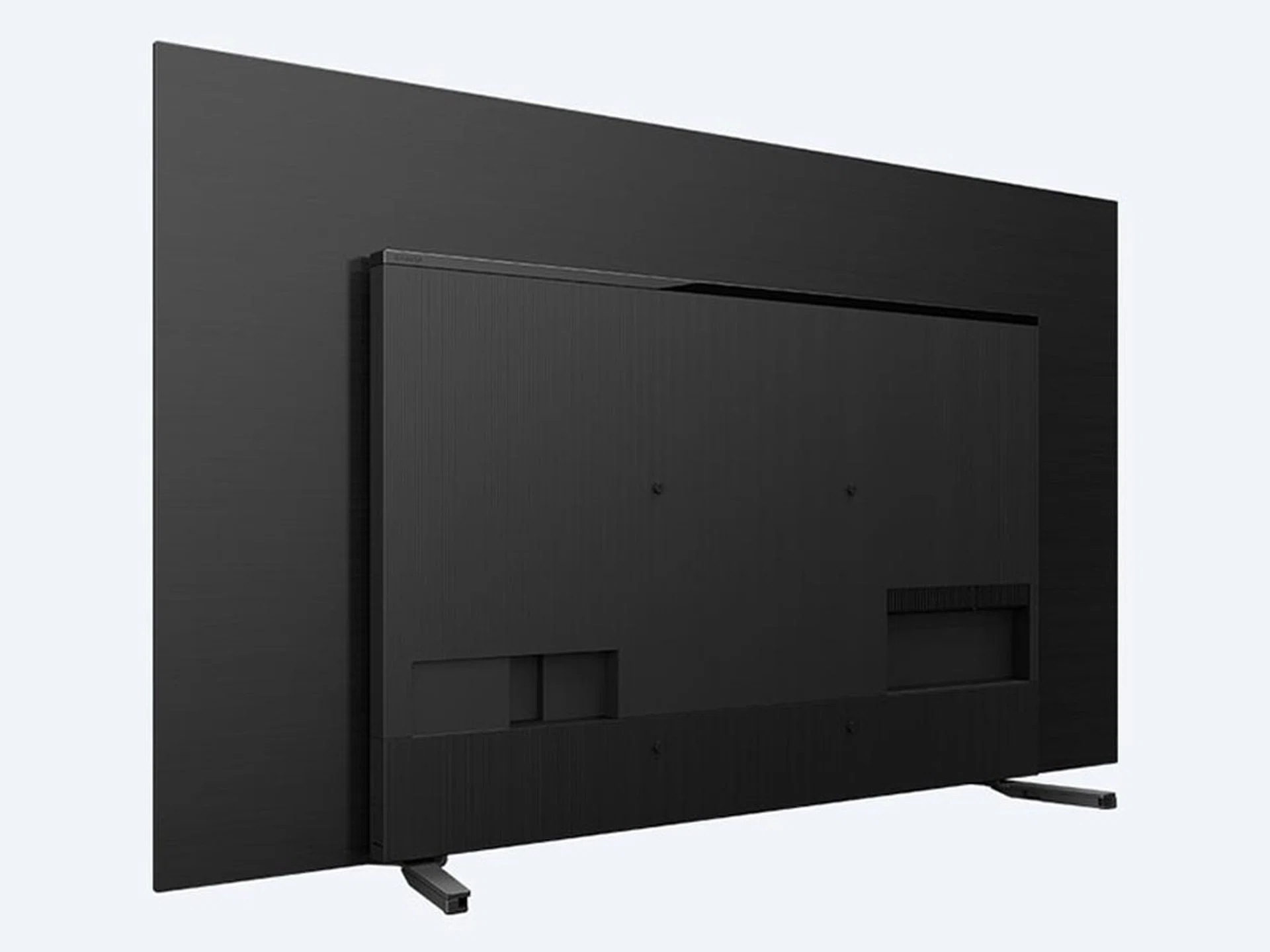 The OLED panel is actually very thin but the A8H is 5.2cm thick because of the Acoustic Surface Audio system and the ports on the back. (Image: Sony.)