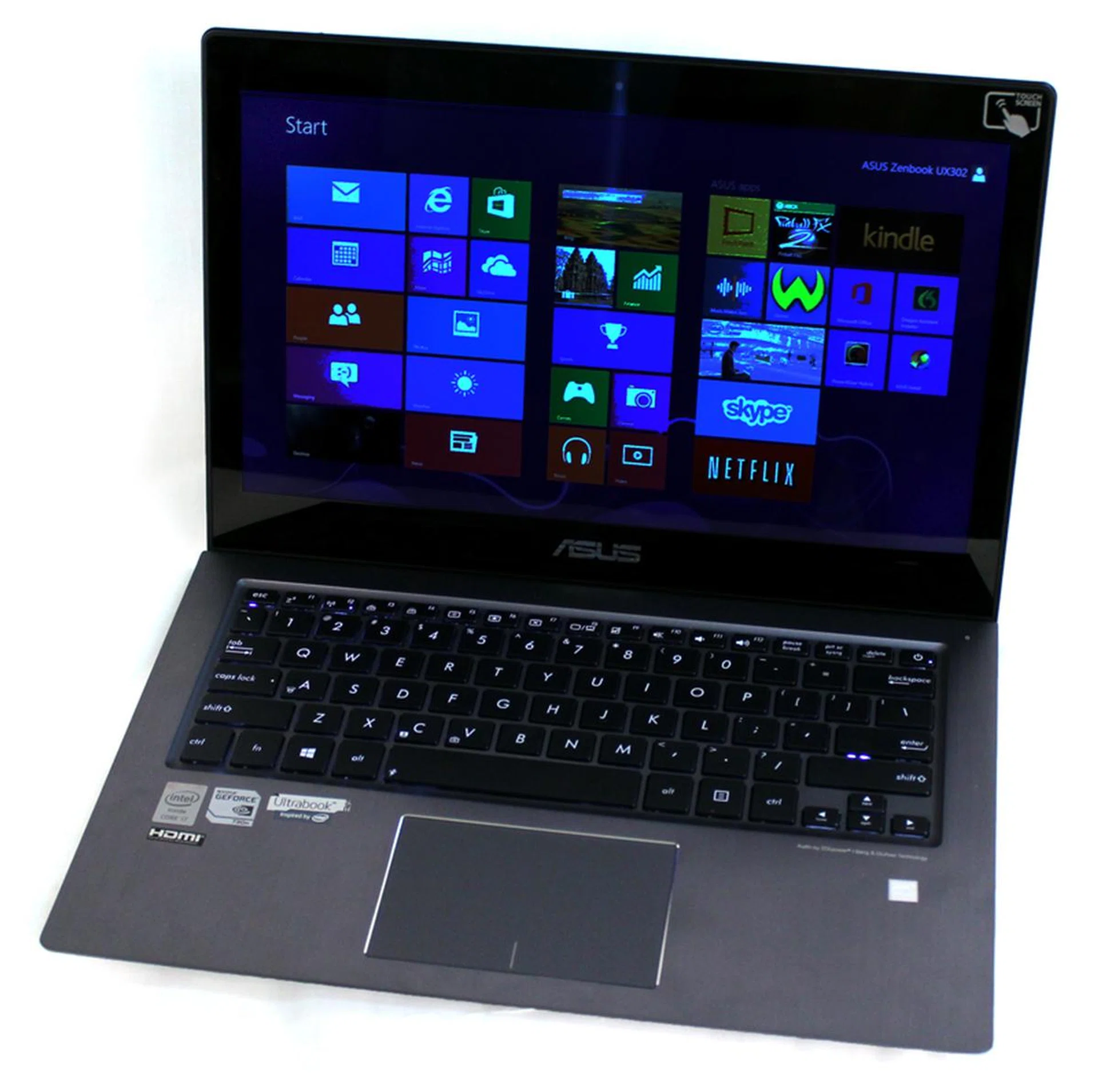 Here's what the display looks like in our bright, well lit room, with adaptive brightness on. As you can see, much too dark!