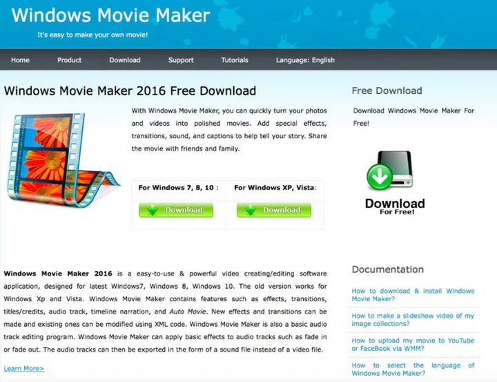 Windows Movie Maker scam is ranking high on search engines.