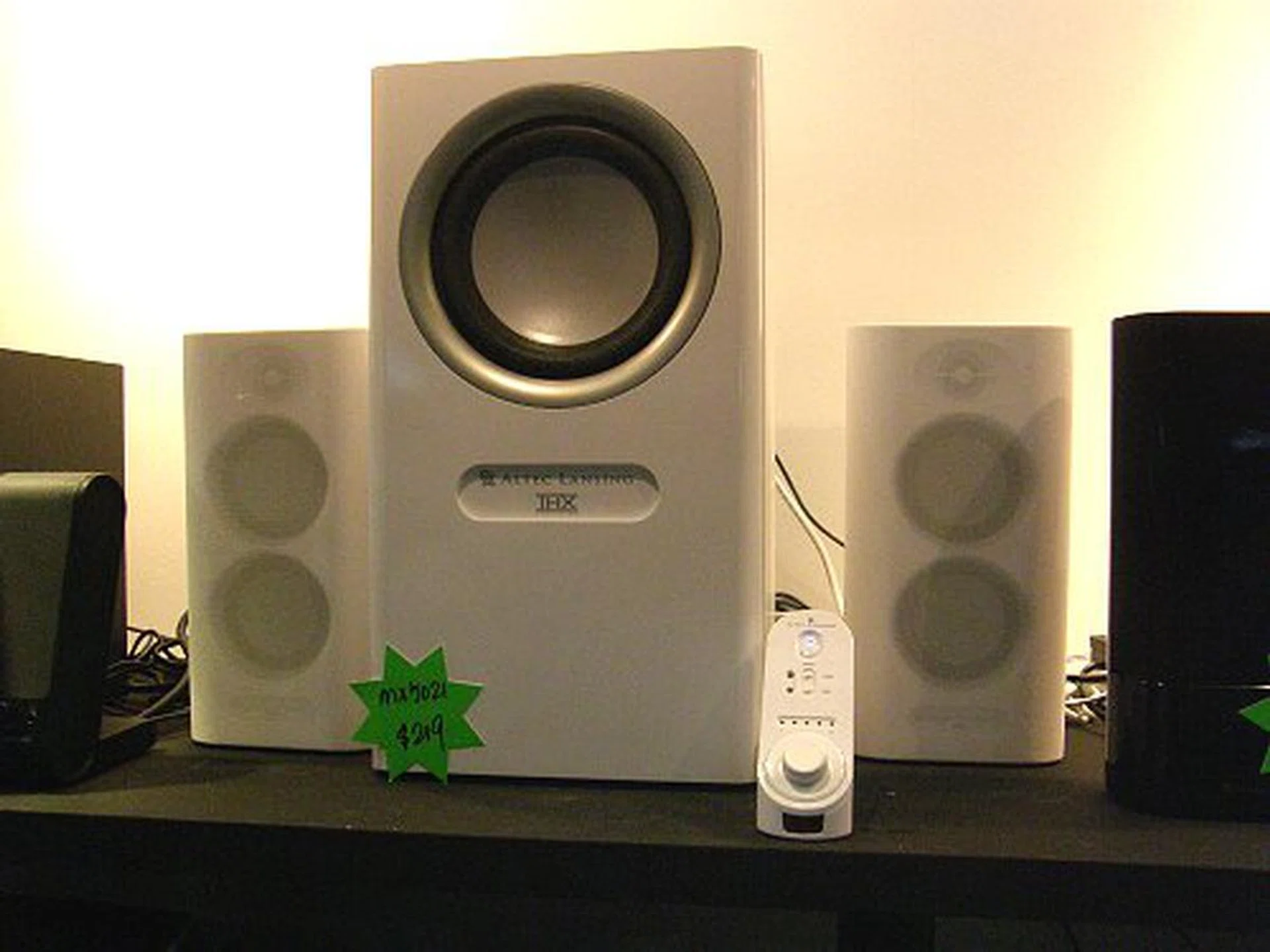  This set of THX certified Altec Lansing MX5021 speakers with its very sexy piano slick finishing were spotted going for S$219 at Ban Leong's booth.  