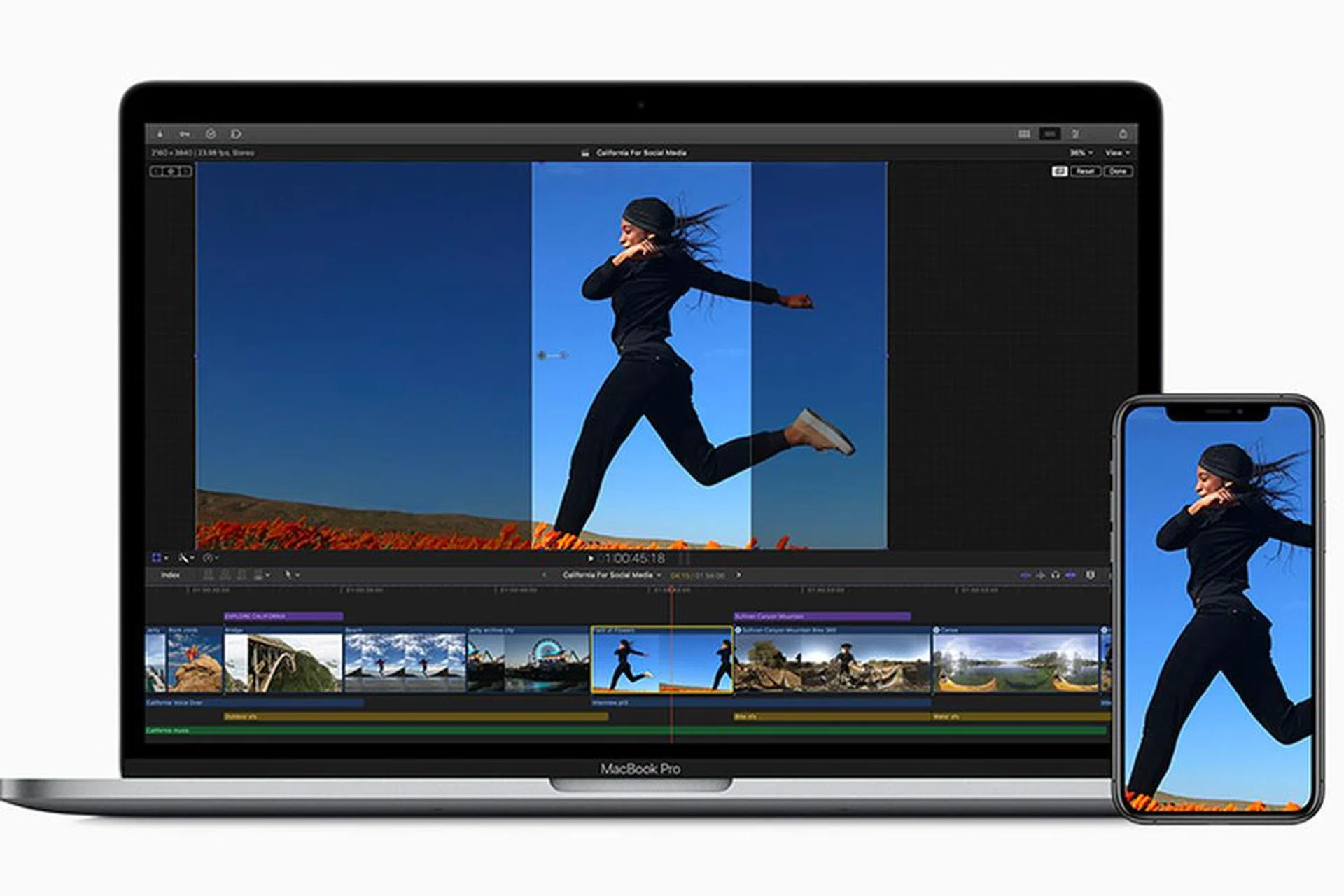 It's now easy to crop video in square and vertical sizes in Final Cut Pro X. (Image: Apple.)