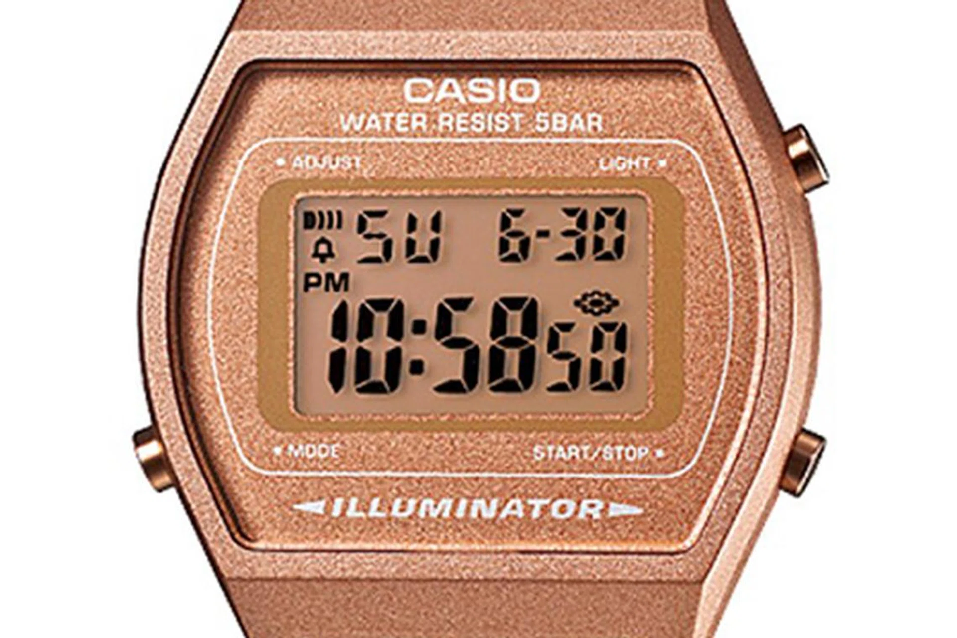 Casio Ladies Rose Gold Stainless Steel Digital Watch B640WC-5A