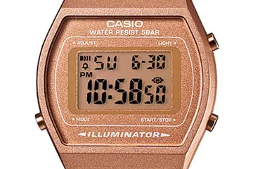 Casio Ladies Rose Gold Stainless Steel Digital Watch B640WC-5A