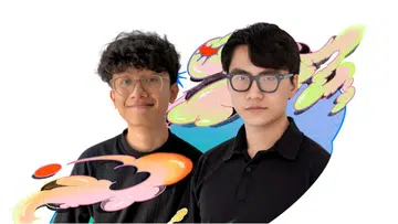 Daniel Pham Duy Phuc and Tran Tuan Hiep, the developers of DreamChaser. Image: Apple
