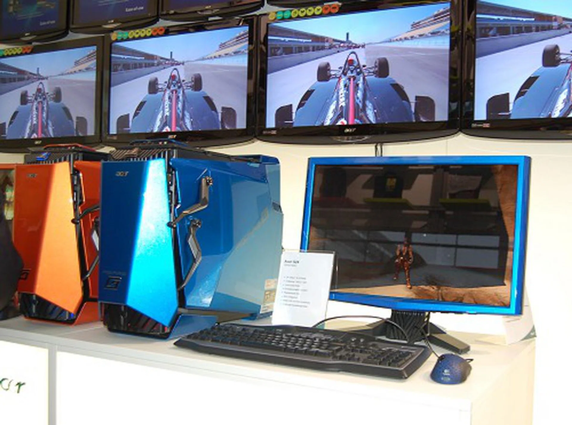 - the Predator gaming machines along with their color-matched Acer G24 gaming monitors.  