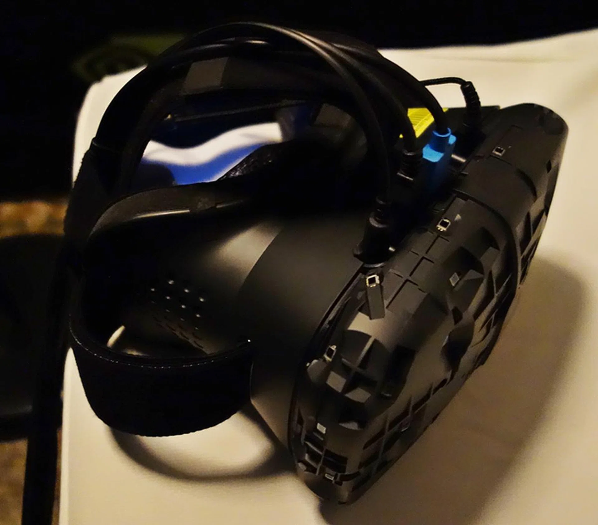 The HTC Vive headset.