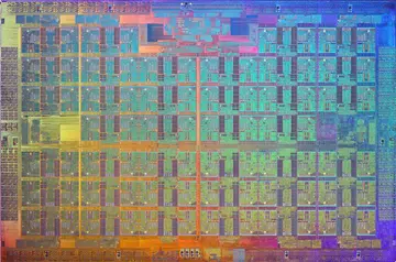 A die shot of the Knights Landing coprocessor chip. (Image source: Intel)
