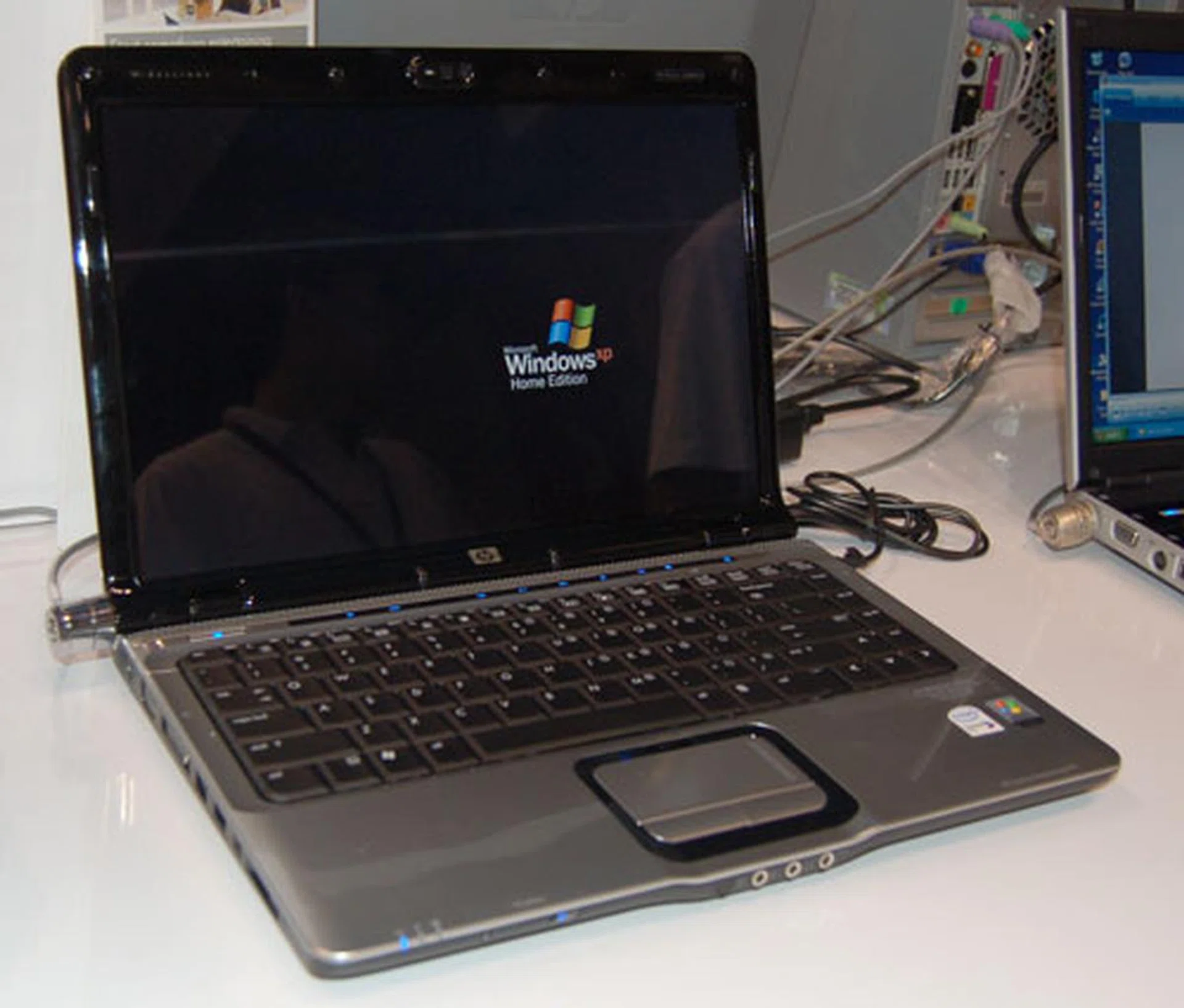 HP's sleek dv2002 is an eye catcher with its smooth glossy coating and sexy curves, last reported to cost only S$2,499.