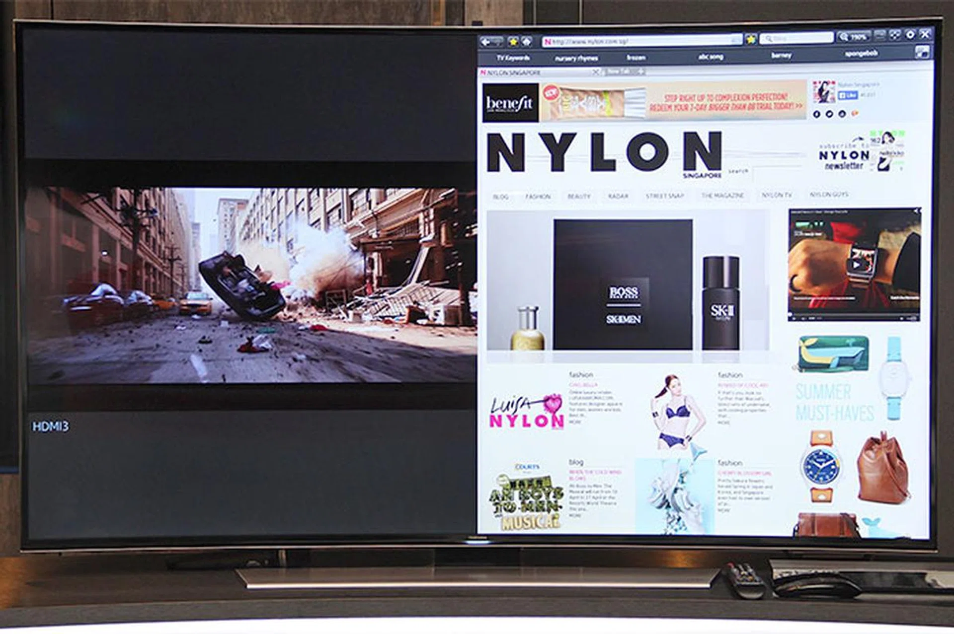 The Multi-Link split-screen feature is one of the major new additions in Samsung's 2014 smart TVs.