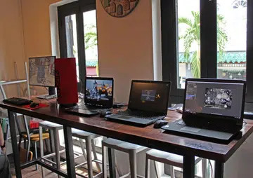 Aftershock's new refreshed machines. From left to right, the Aftershock Hypergate, the S-15, the SM-15 and the SM-17. The Aftershock Tremor and the W series weren't present at the event though they will also be refreshed.