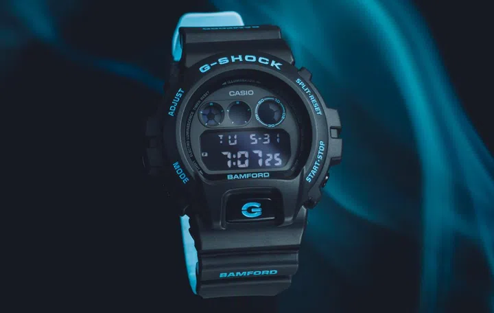 The G-Shock x Bamford DW-6900BWD-1. (Image source: Casio)