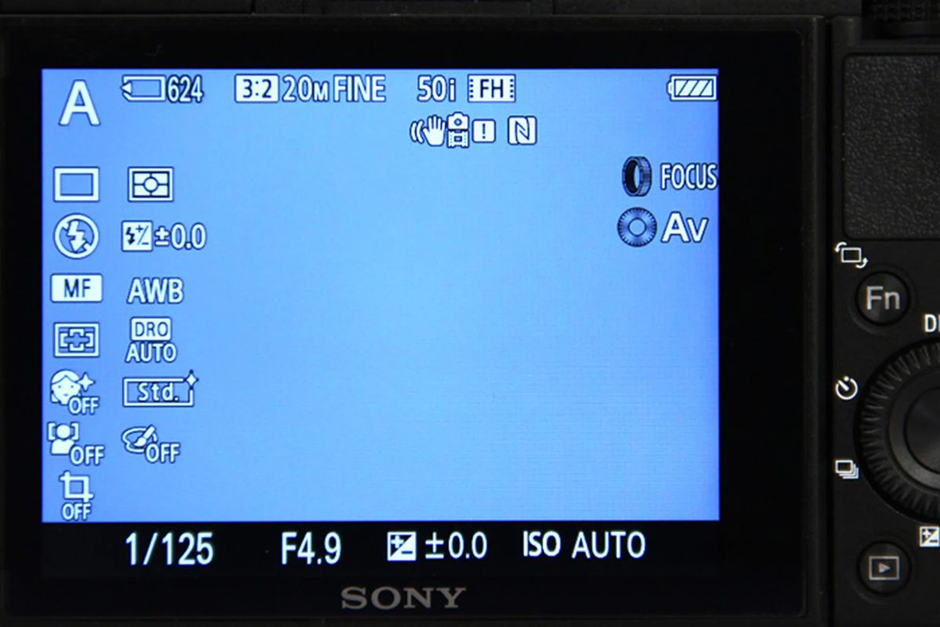 This is the complete Display screen. Way too much info without the ability to customize it.