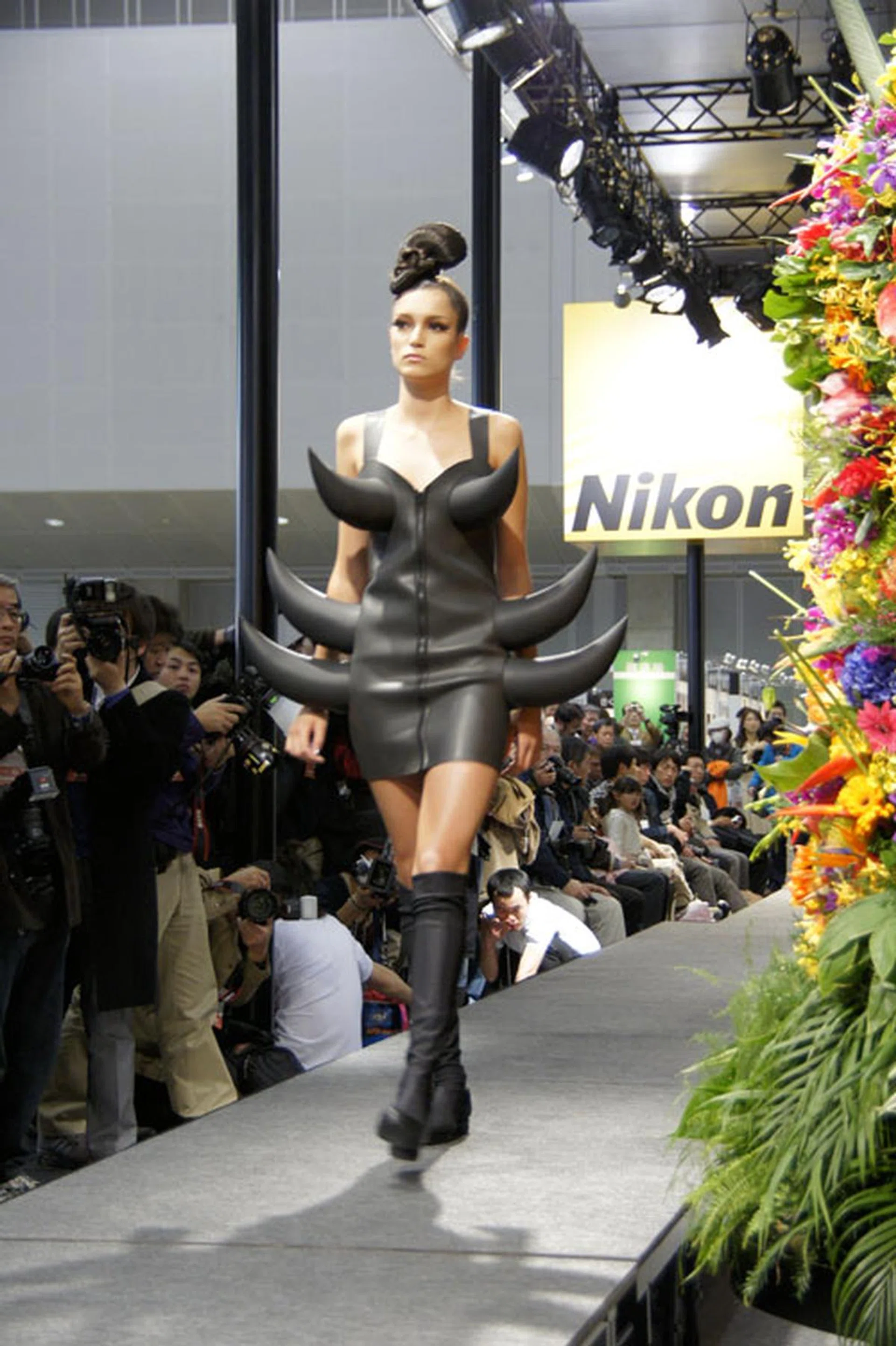 Nikon had a rather avant-garde fashion show going on in collaboration with designer Junko Koshino.