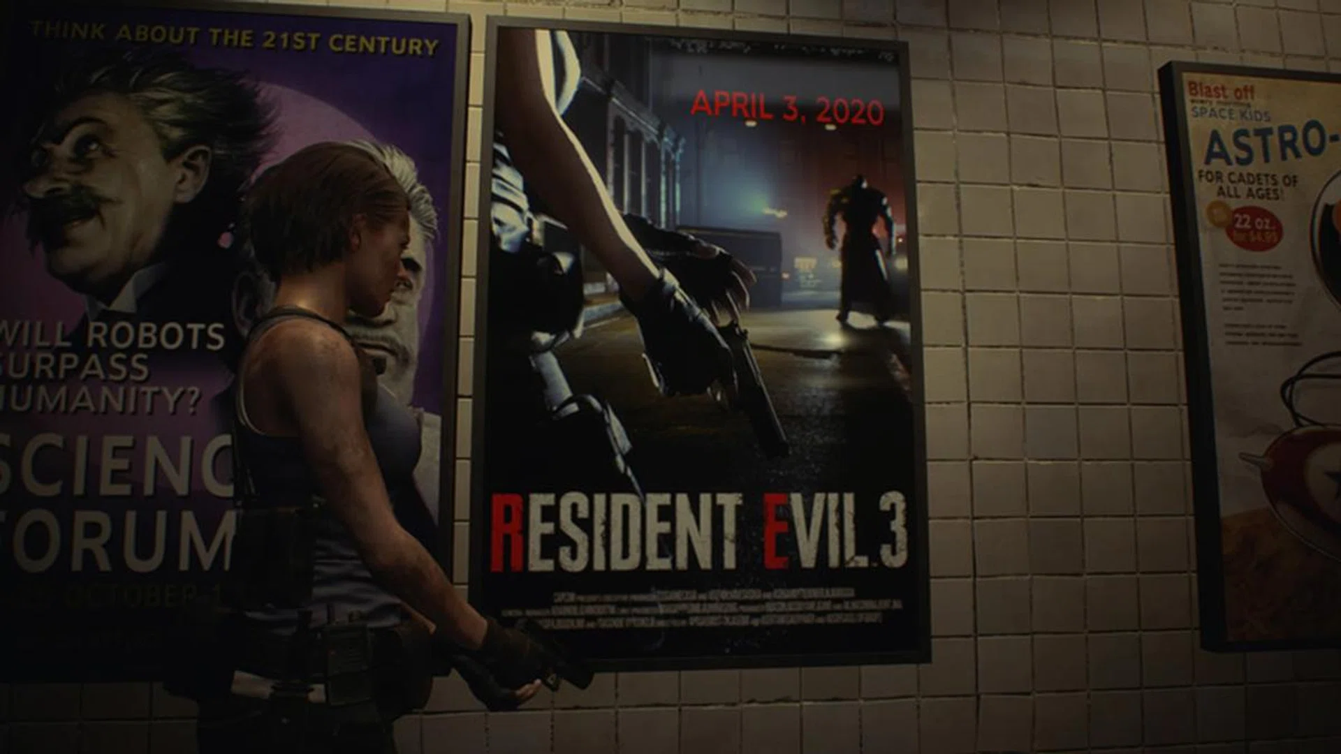 Hmm, that poster looks familiar. | Image: Capcom