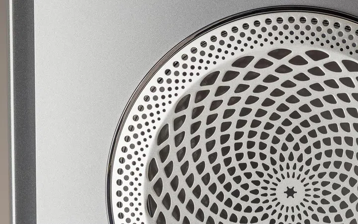 The driver lenses for tweeters and mid-range drivers are specially perforated to block out-of-phase frequencies.