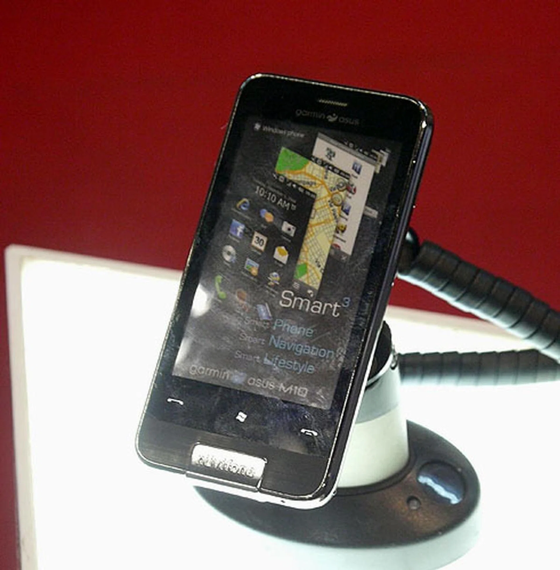 Garmin-Asus' latest smartphone is the M10, which boasts of lightning quick Garmin navigation (33s for time to first fix) and is capable of accepting calls while in navigation mode. It's based on Windows Mobile 6.5.3 with a 3.5-inch WVGA touchscreen. Going for $638 at the PC Show, with a choice of free gifts ranging from a free car kit worth $88 to a free battery worth $88.