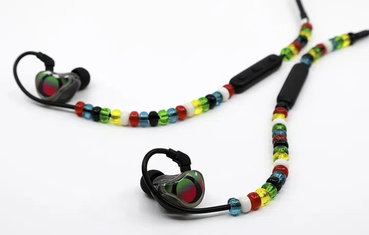 The wireless Bluetooth neckband option for The Earphones. (Image source: Morph)