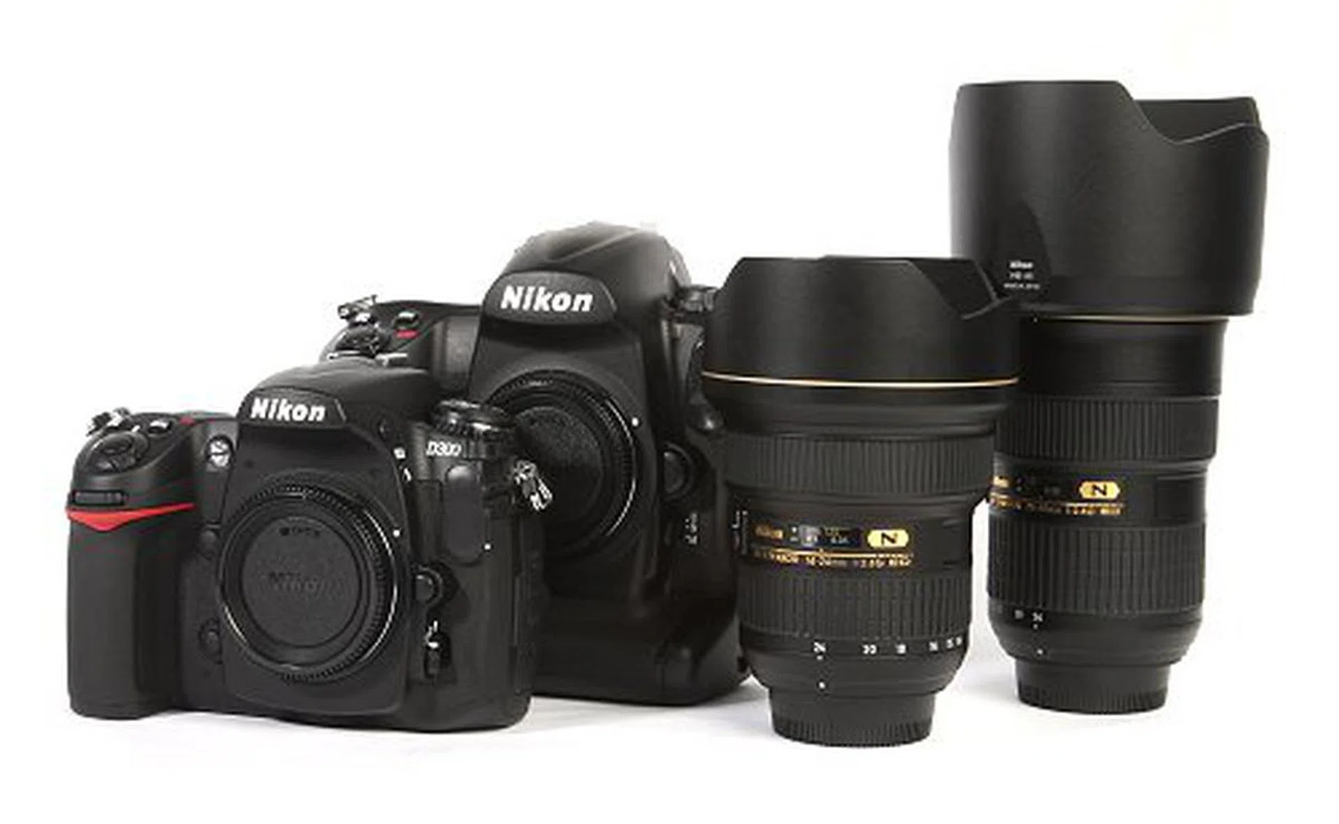 Foreground to background: Nikon D300 and D3.