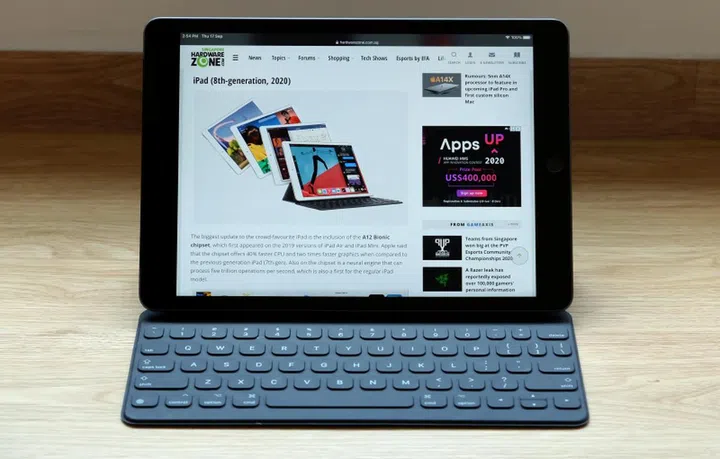 The 8th-generation Apple iPad.