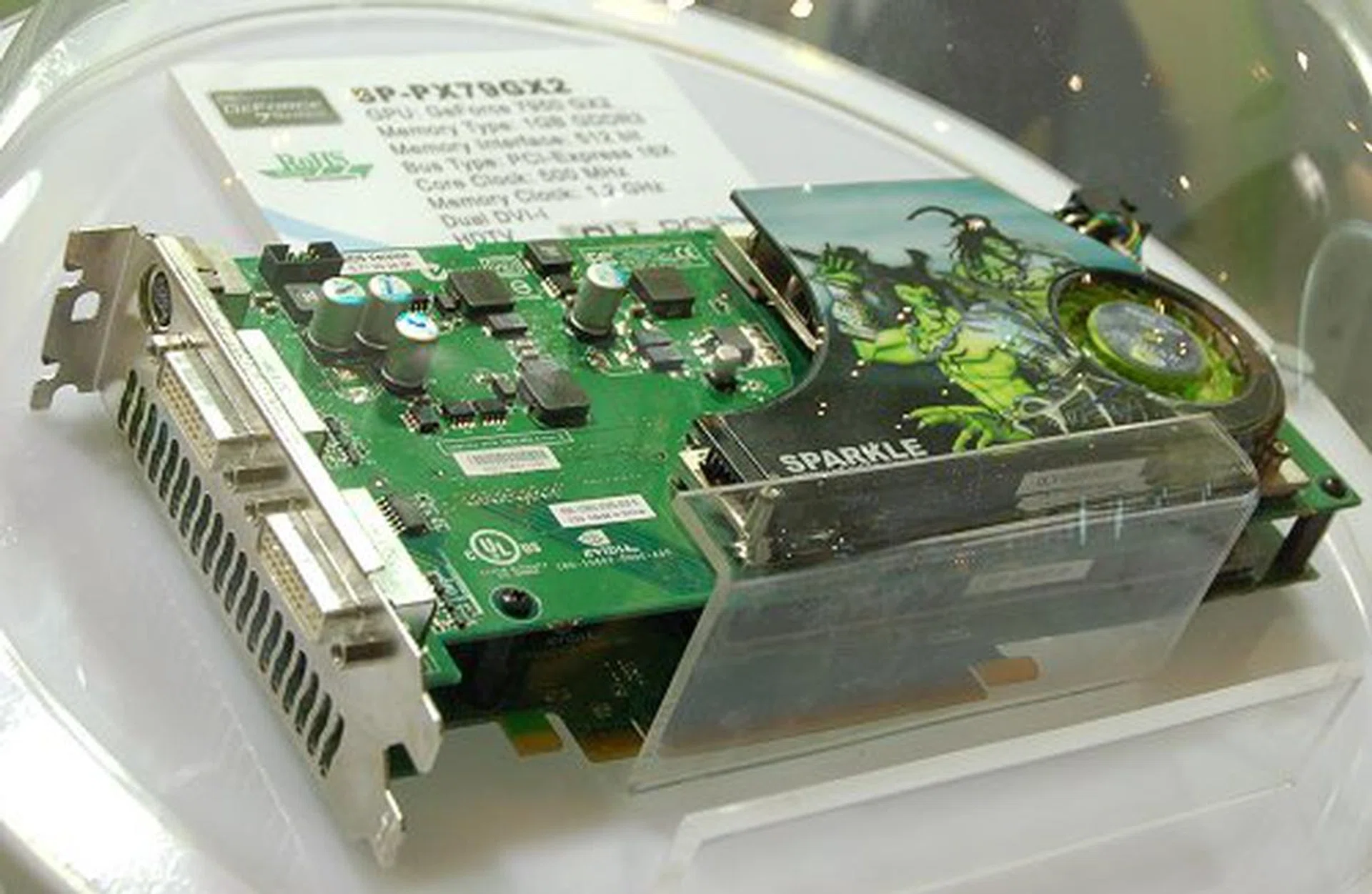 Sparkle also displayed their very own 7950GX2 offering.